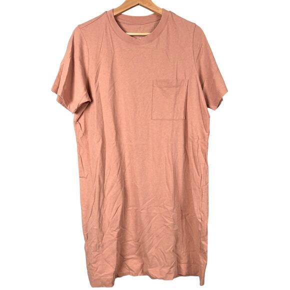 EVERLANE Weekend Tee T-shirt Dress in Desert Orange Size L - Picture 1 of 6
